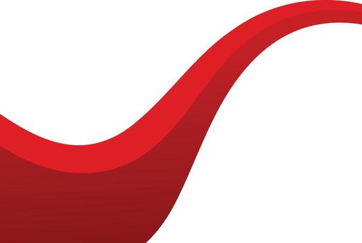 rojo resumen ola forma ilustración con suave curvas y degradado sombreado diseño elemento ilustración vector