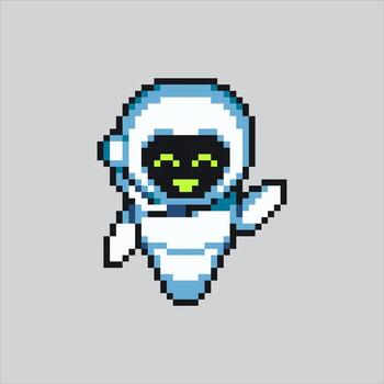 Pixel art illustration Robot Assistant. Pixelated Cute Robot. Cute Futuristic Robot Assistant Icon pixelated for the pixel art game and icon for website and game. old school retro. vector