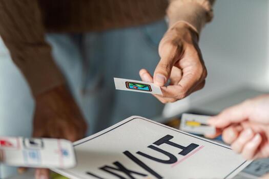 Creative UX UI Design Brainstorming Session with Designers Collaborating on Innovative Ideas and Concepts photo