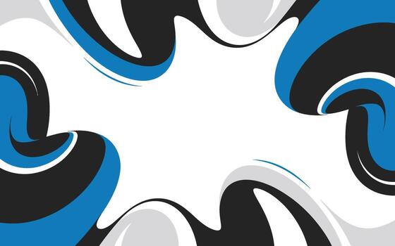 Abstract background with swirling shapes and curves on white background vector