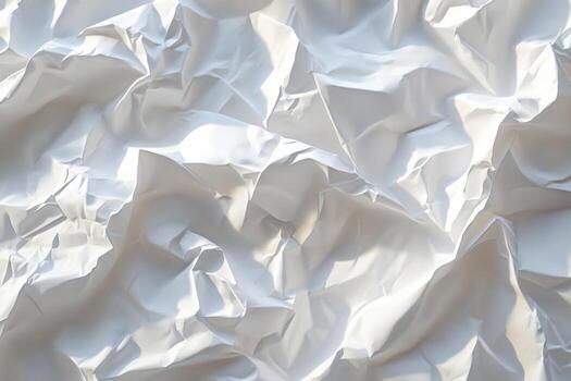 Crumpled white paper background photo