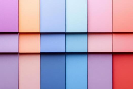 Colorful wall background with squares of different colors photo