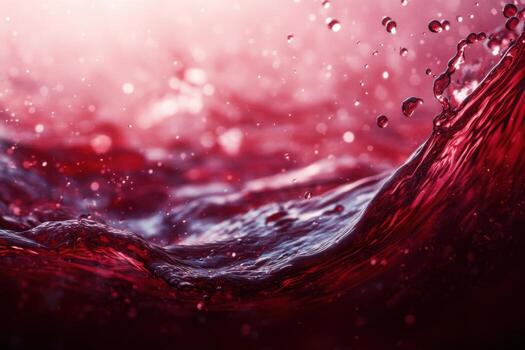 Water drops on red wine photo
