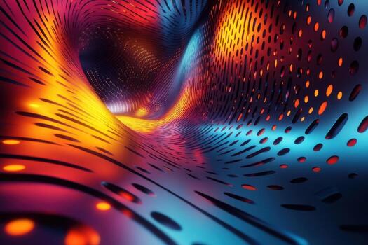 Abstract background with colorful dots and holes photo