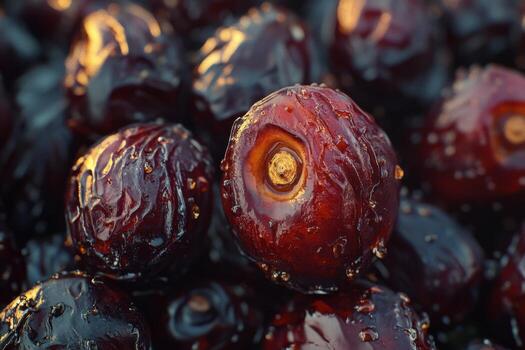 Close up of ripe dates photo