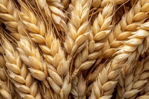 Close up of a bunch of wheat photo