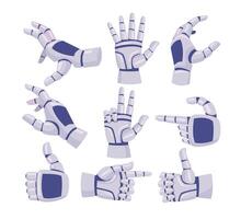 various robotic hand gestures vector