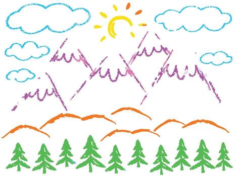 Rainbow and clouds representing cloud computing in a colorful business illustration vector