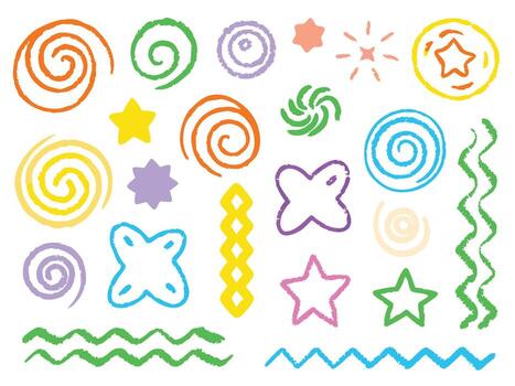 set of colorful web and communication icons in circular shapes vector