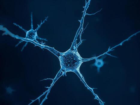 Artistic Visualization of Neurons. Exploring the Complex Structures of Brain Cells photo