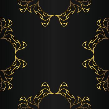 Gold Frame Stylish Pattern vector