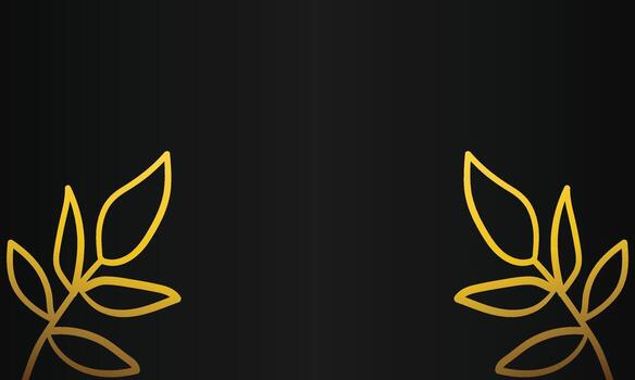 Rich Gold Pattern Frame on Black Background vector