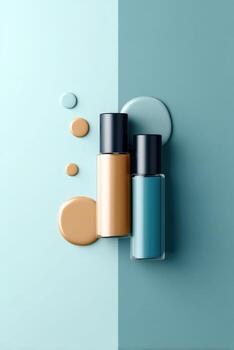 Colorful foundation mockup showcasing containers and blobs with clean layout and ample copy space photo