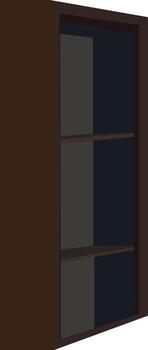 marrón estante para libros con ajustable estantería vector