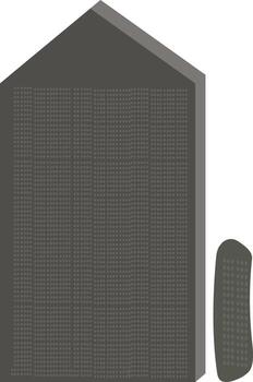 Modern monolith sculpture with dotted pattern vector