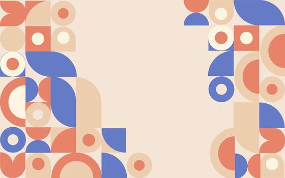 Fondo de formas geométricas planas abstractas vector