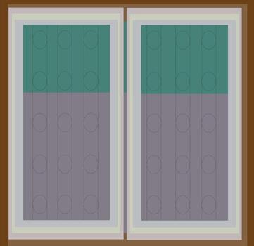 Modern window with geometric design vector