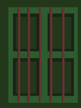 Abstract minimalist green geometric design vector