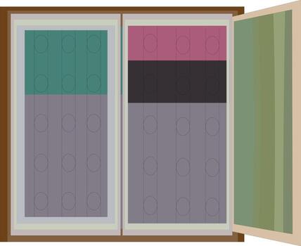 abierto ventana con luz de sol vector