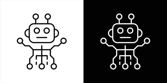 robot icon set. containing embodying the playful spirit of artificial intelligence and robotics, icon thin line and color style symbol sign vector