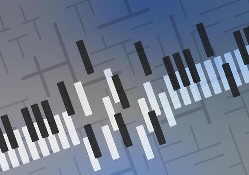 Piano line graphic random presentation background vector