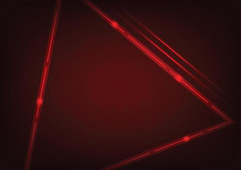 Tech triangle red line dark background vector
