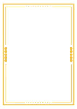 Simple Elegant Yellow Vertical Dotted Line Border with Circles vector