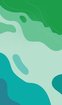 Abstract green waves design background vector