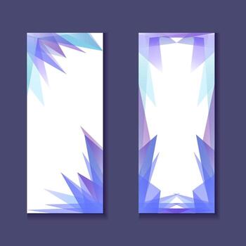 Template flyer with polygonal elements for your design vector