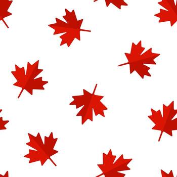 arce hoja sin costura modelo en un blanco antecedentes vector