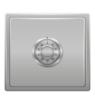 Combination lock safe for security vector