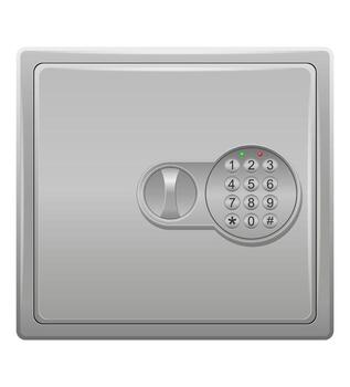 Digital safe with keypad vector