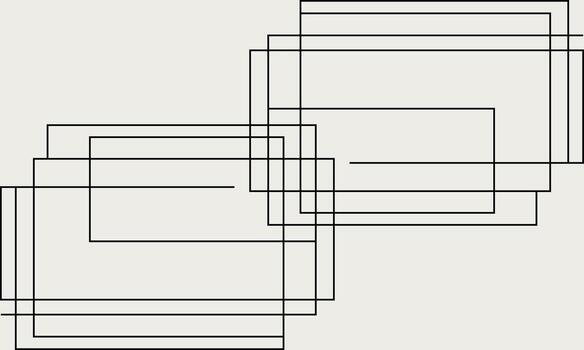 A black and white design drawing of a square vector