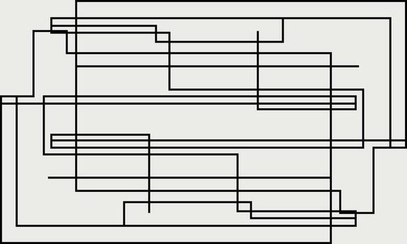 A drawing of a square with lines on it vector