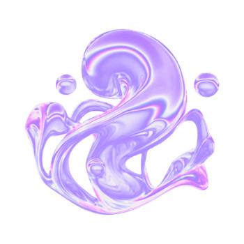 dinamico pendenza iridescente olografico forme 3d elemento png