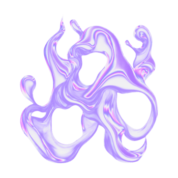 dinamico flusso pendenza olografico iridescente forme 3d elemento png