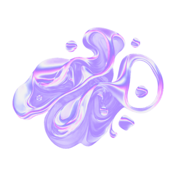 dinamico flusso iridescente olografico pendenza forme 3d elemento png