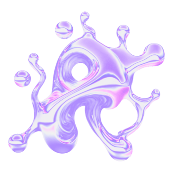 pendenza astratto pendenza olografico forme 3d elemento png