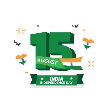india Independence Day design, minimalist 15th August design element box template, india map and flag vector