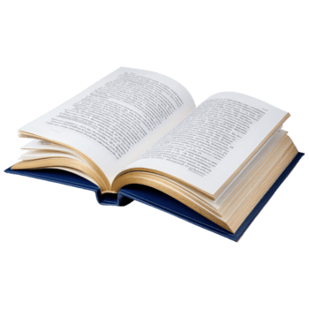 Open Book Displaying Printed Pages with Text on a for Educational and Literary Themes png