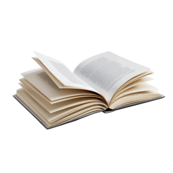 Aperto libro con vuoto pagine su un' in mostra semplice, elegante, e minimalista design per creativo progetti png