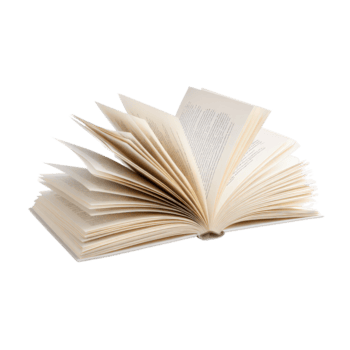 Open Book with Pages in Motion Displaying Blank Text for Creative Projects and Educational Materials png