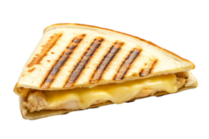 Grilled Chicken and Cheese Quesadilla on Transparent Background png