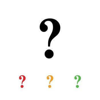 full color set question sign icon template illustration design vector
