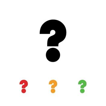 full color set question sign icon template vector