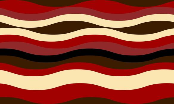 resumen ondulado rayas en Rico rojo, marrón, y crema crear un dinámica, fluido modelo. Perfecto para textil diseño, sitio web antecedentes, o ninguna proyecto necesitando un atrevido, retro estético. vector