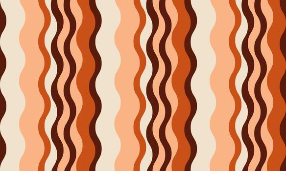 resumen ondulado rayas en calentar terroso tonos crear un retroinspirado modelo Perfecto para textiles, sitio web antecedentes, o marca. vector