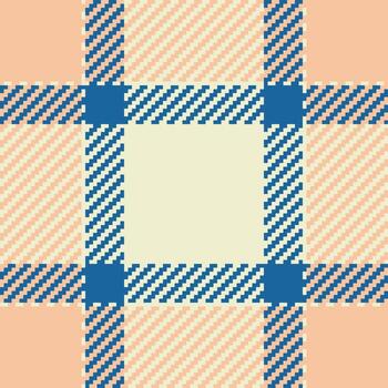 Elegant pastel plaid pattern in peach and blue. Perfect for textile design, fashion, websites, or branding. The subtle color palette creates a calming and sophisticated aesthetic. vector