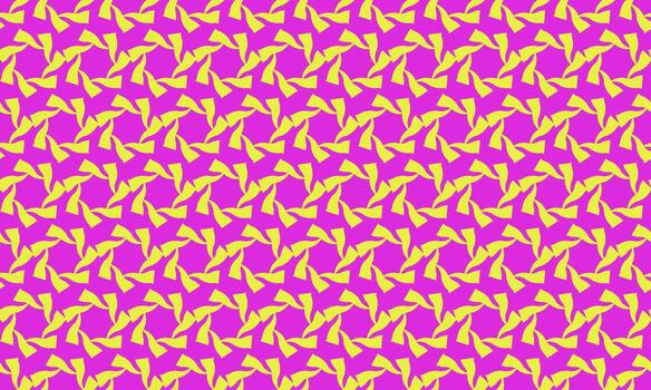 Vibrant abstract geometric pattern featuring interlocking shapes in bold fuchsia and mustard yellow. Ideal for backgrounds, textiles, and modern design projects. vector