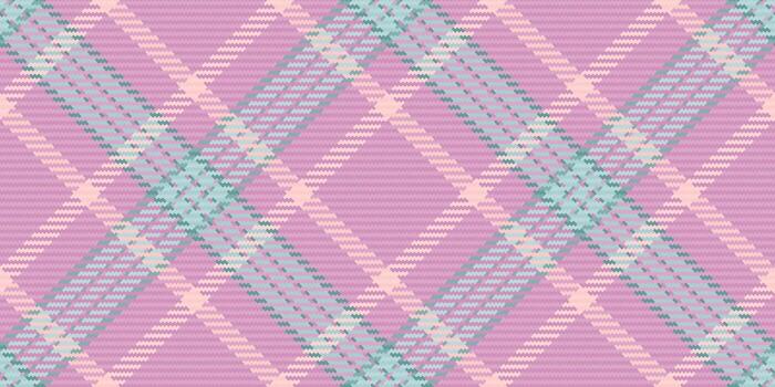 Tiny textile plaid, checkered background check fabric. Winter texture pattern seamless tartan in light and pink colors. vector